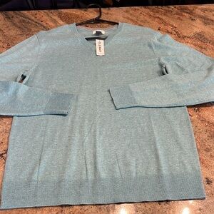 Old Navy Men's Teal V-Neck Sweater